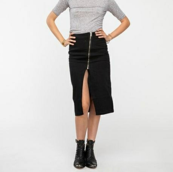 Cheap Monday "Hole" Black Denim Skirt size medium - Picture 1 of 8